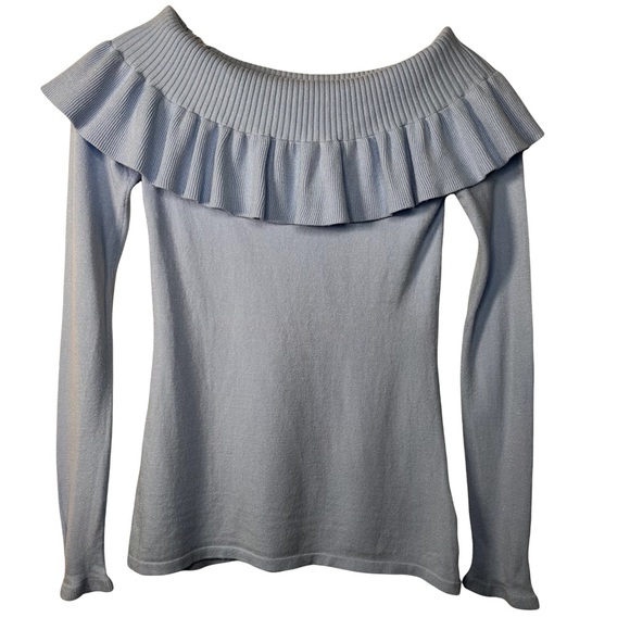 Lilly Pulitzer Siesta Off The Shoulder Sweater Ruffle Pastel Spring Color Sz XXS - Picture 2 of 12